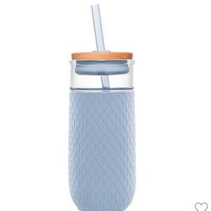 18oz  glass Tumbler  with lid